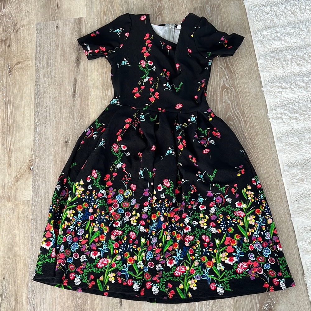 LuLaRoe Black Floral Dress